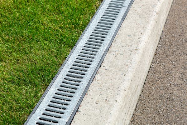 Courtyard Drain Installation in Warren